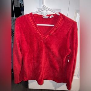 Red long sleeve top